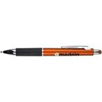 Metallic Stylus Pen w/ Gripper - Orange