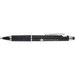 Metallic Stylus Pen w/ Gripper - Black
