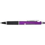 Metallic Stylus Pen w/ Gripper - Purple