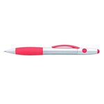 Astro Highlighter Stylus Pen - Silver With Pink