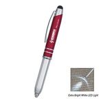 Ballpoint Stylus Pen With Light - Red