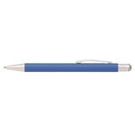 Bowie Softy Satin with Stylus - Full Color Metal Pen - Process Blue