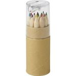 Colored Pencils in Tube with Sharpener - Clear