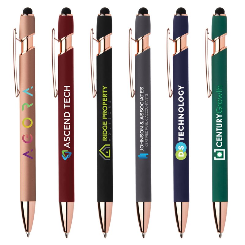 Main Product Image for Ellipse Softy Rose Gold Classic Pen With Stylus - Colorjet