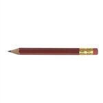 Golf Pencil - Hex with Eraser - Maroon Red