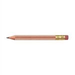 Golf Pencil - Round with Eraser - Natural Beige