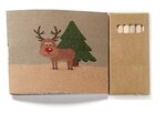 Holiday Adult Coloring Book & 6-Color Pencil - Reindeer - Natural