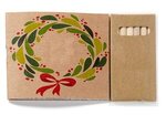 Holiday Adult Coloring Book & 6-Color Pencil Set - Wreath - Natural