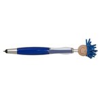 Multi-Culture MopTopper (TM) Screen Cleaner with Stylus Pen - Blue
