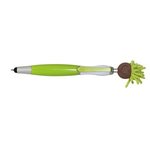 Multi-Culture MopTopper (TM) Screen Cleaner with Stylus Pen - Lime Green