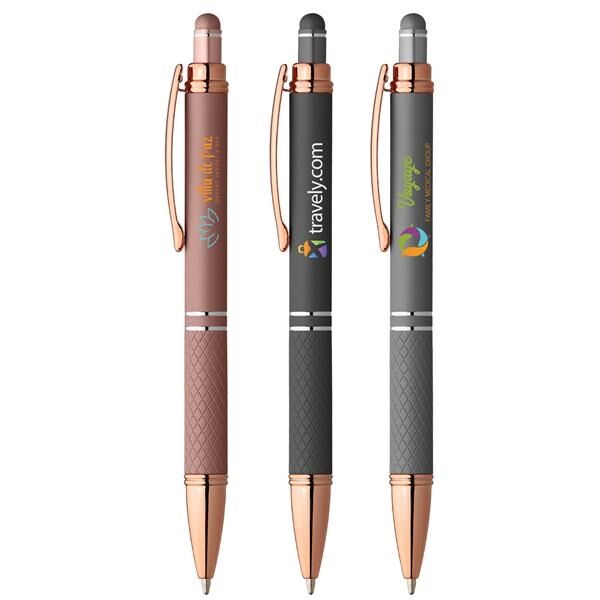 Main Product Image for Phoenix Softy Rose Gold Metallic Pen w/ Stylus - ColorJet