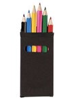 Six-Color Wooden Pencil Set in Black Box
