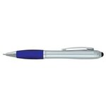 Techno Stylus Pen (Spot Color Print) - Silver-blue